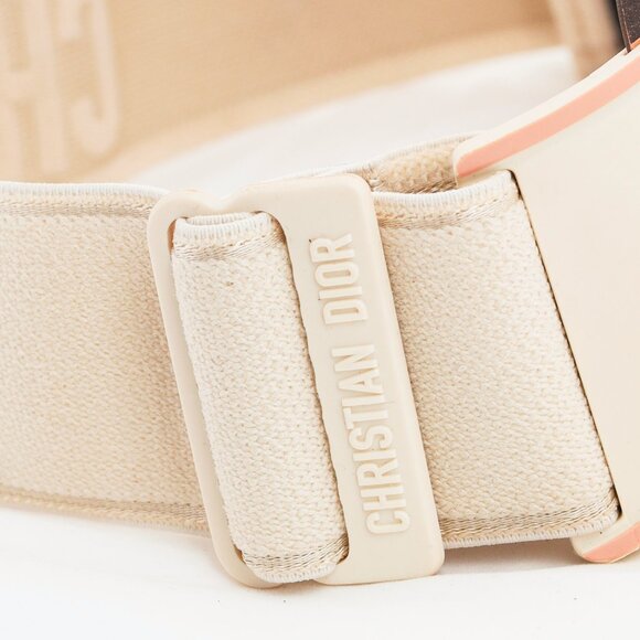 Christian Dior DiorClub V1U Matte Ivory Perspex & Cotton-Blend Jacquard Visor - Picture 6 of 7